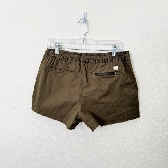 [Vuori] Dark Oregano Green Duraterra Vintage Ripstop Shorts Raw Hem Sz Medium M - Picture 4 of 11